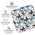 thumbnail image 3 of Honeii Butterfly print Leather Coaster Set of 4, ideal for safeguarding your furniture from drinks spills and effortless cleanup-Square, 3 of 6