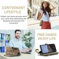 thumbnail image 2 of Wallet Case for Samsung Galaxy A14 5G, Premium Handmade PU Leather Phone Case Card Slots Magnetic Closure Zipper Pocket Kickstand Flip Case with Hand Strap - Vintage Brown, 2 of 16