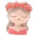 thumbnail image 1 of Mini macetero de resina con forma de niña meditadora, decoración de escritorio para el espacio de trabajo, pieza decorativa, organizador de escritorio Estilo B, 1 of 8