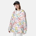 thumbnail image 5 of Daiia Retro Floral UPF 50+ Sun Protection Hoodie Jacket Lightweight Long Sleeve Sun Shirt for Women Men with Pocket Hiking Outdoor-, 5 of 9