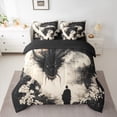 thumbnail image 2 of jejeloiu Japanese Samurai 7-Piece Twin Bedding Sets,Western Fantasy Animal Dragon Bedding Comforter Set,White Cherry Blossom Sheet Sets For Boys,Luxury Bedroom Decor Reversible, 2 of 8