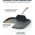 thumbnail image 2 of Nonstick Square Griddle Pan 11 x 11-Inch, Hard Anodized Cookware Griddle Pan, Black, 2 of 8