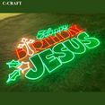 thumbnail image 2 of C-CRAFT Happy Birthday Jesus Neon Sign LED Light 25 inch for Wall Decor, 2 of 3