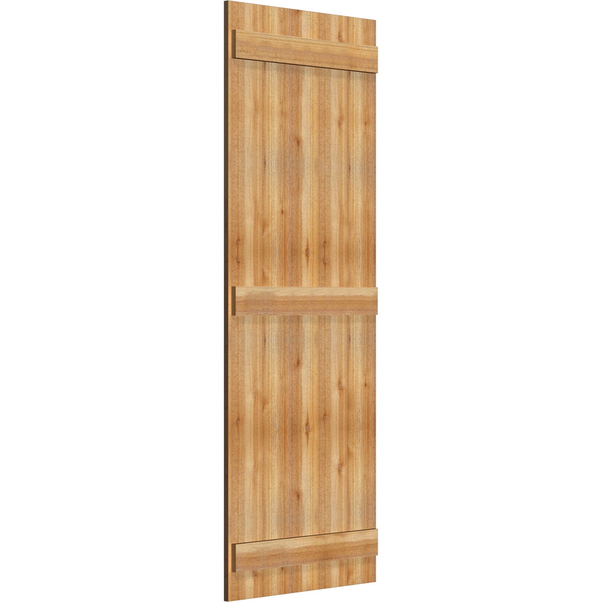 26 7/8"W x 72"H TimberCraft Five 5 3/8" Boards Joined Board-n-Batten Shutters, Rough Sawn Western Red Cedar (Per Pair)
