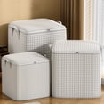 thumbnail image 3 of XGFHYJEH Extra Large Clothes Storage Bags, Foldable Organizer Bins with Zipper & Lids for Blanket Bedding Closet, 3 of 7