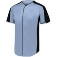 thumbnail image 2 of Augusta 3XL Full-Button Baseball Jersey Blue Grey/Black 1655, 2 of 2