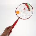 thumbnail image 3 of Phenofice Complete Badminton Set Badminton Racket Iron Pink Outdoor Sports Activity 1 Set, 3 of 5