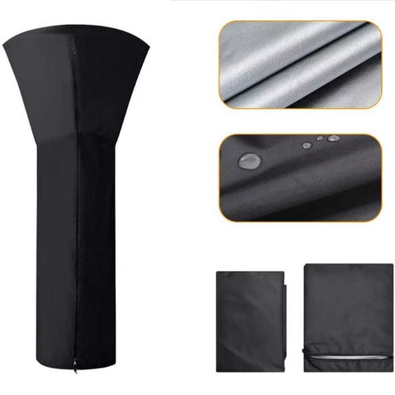 Arcticwind Patio Heater Cover Waterproof with Zipper and Storage Bag,210D Oxford Cloth Outdoor Heater Cover Has Dustproof,Wind-Resistant,UV-Resistant,Snow-Resistant Features for Patio Heater (Black)
