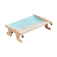 thumbnail image 1 of GROWTH TANK Cat Hammock Window Perch Adjustable Kitten Cat Bed Sturdy Easily Disassemble And Grey Blue PawPattern, 1 of 9