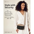 thumbnail image 2 of Bandolera Vantamo Stone Black Leather para mujer, 2 of 6