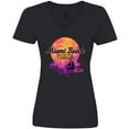 thumbnail image 3 of Inktastic Miami Beach Florida Vacation Sunset Women's V-Neck T-Shirt, 3 of 5