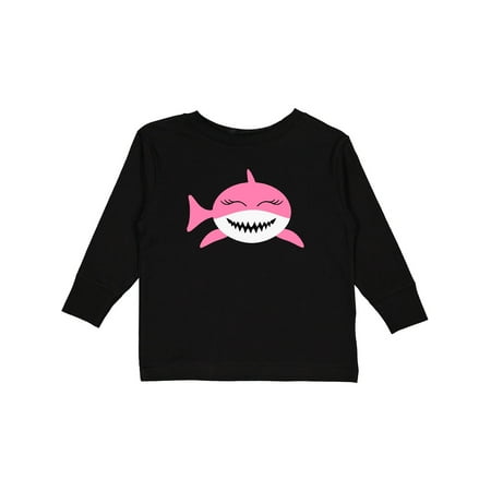 

Inktastic Cute Pink Shark Gift Toddler Boy or Toddler Girl Long Sleeve T-Shirt