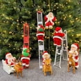 thumbnail image 5 of Santa Climbing Ladder Electric Santa Claus Climbing Rope Ladder Decoration Christmas Super Climbing Santa Plush Doll Toy Hanging Ornament Tree Indoor Outdoor Christmas Holiday Home Decor, 5 of 5