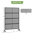 thumbnail image 2 of Bingirl Écran d'Intimité Autoportant en Métal de 72 Po X 47 Po : Robuste, Résistant à la Rouille, Conception Résistante aux Intempéries pour Patio Extérieur, 2 of 7
