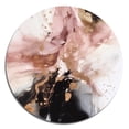 thumbnail image 2 of Designart "Marble Texture Pink and Gold I" Abstract Marble Metal Round Wall Art Prints, 2 of 5