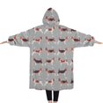 thumbnail image 2 of Oversized Wearable Blanket Hoodie,Animal Beagle Cute Dog Sherpa Blanket Hoodie with Super Pockets,Super Warm Fuzzy Pullover for Women & Men, 2 of 6