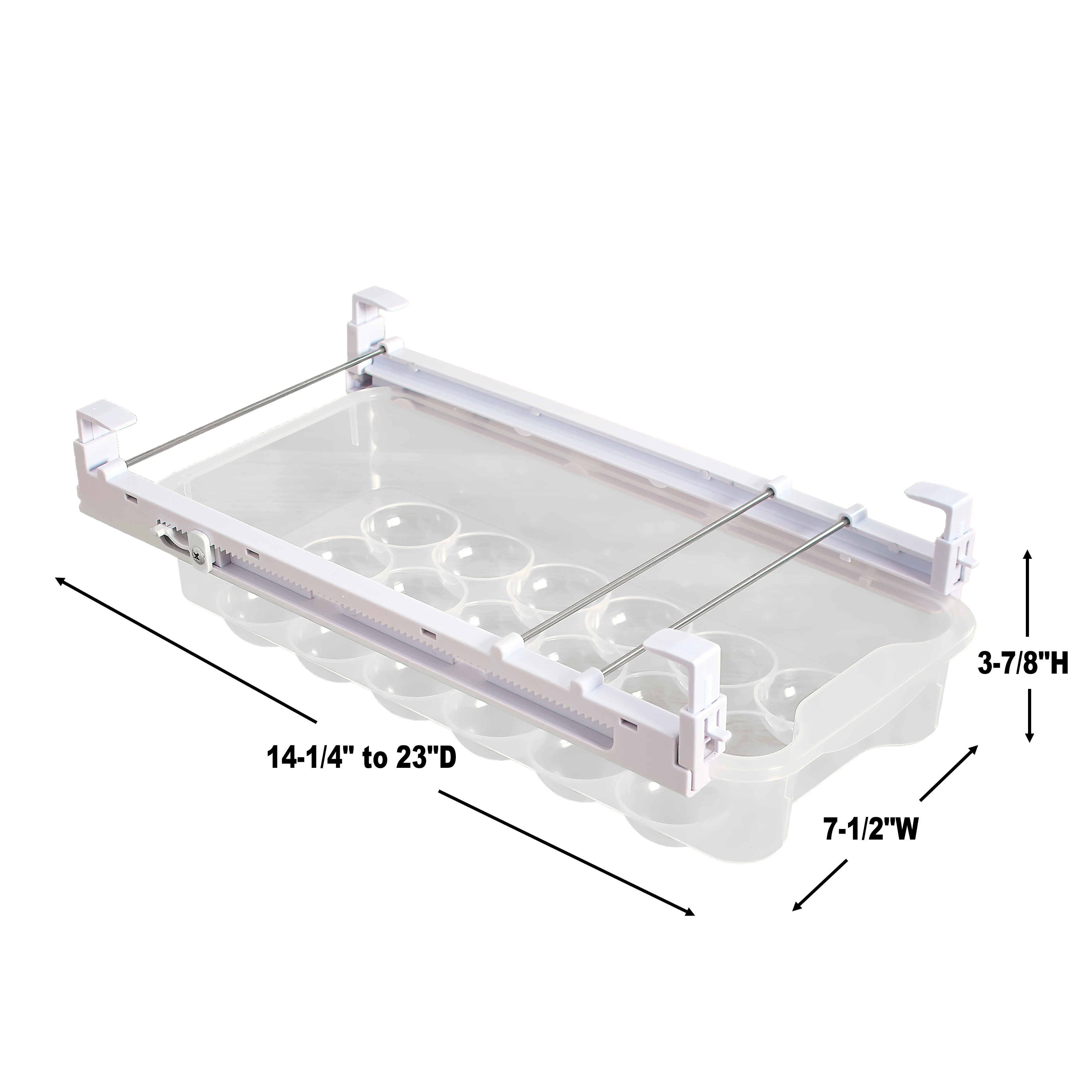 Auto Rolling Refrigerator Egg Drawer,Large Capacity Snap-on Hanging Egg  Holder Tray for Refrigerator Egg Container Adjustable and Space Saving