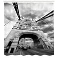 thumbnail image 3 of Ambesonne Modern Shower Curtain, Tower Bridge England, 69"Wx84"L, Black and White, 3 of 3