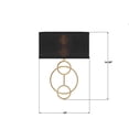 thumbnail image 2 of Crystorama Lighting Group LRL-992-VG-WH Laurel 2 Light 14" Tall Wall Sconce - Vibrant Gold, 2 of 7