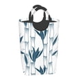thumbnail image 2 of LNWH Japan Bamboo Texture Art Pattern Laundry Basket, 50L Large Capacity Foldable Laundry Hamper, 2 of 6