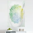 thumbnail image 1 of Lotus Tapestry, Boho Mandala in Soft Tones Watercolor Traditional Art, Fabric Wall Hanging Decor for Bedroom Living Room Dorm, 5 Sizes, Jade Green Pale Blue, by Ambesonne, 1 of 1