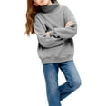 thumbnail image 5 of XIMIN Mock Neck Sweatshirt for Girl Kids Cotton Pullover Shirts Long Sleeve Turtleneck Casual Solid Color Pullover Girls Turtleneck for Autumn and Winter, 5 of 8