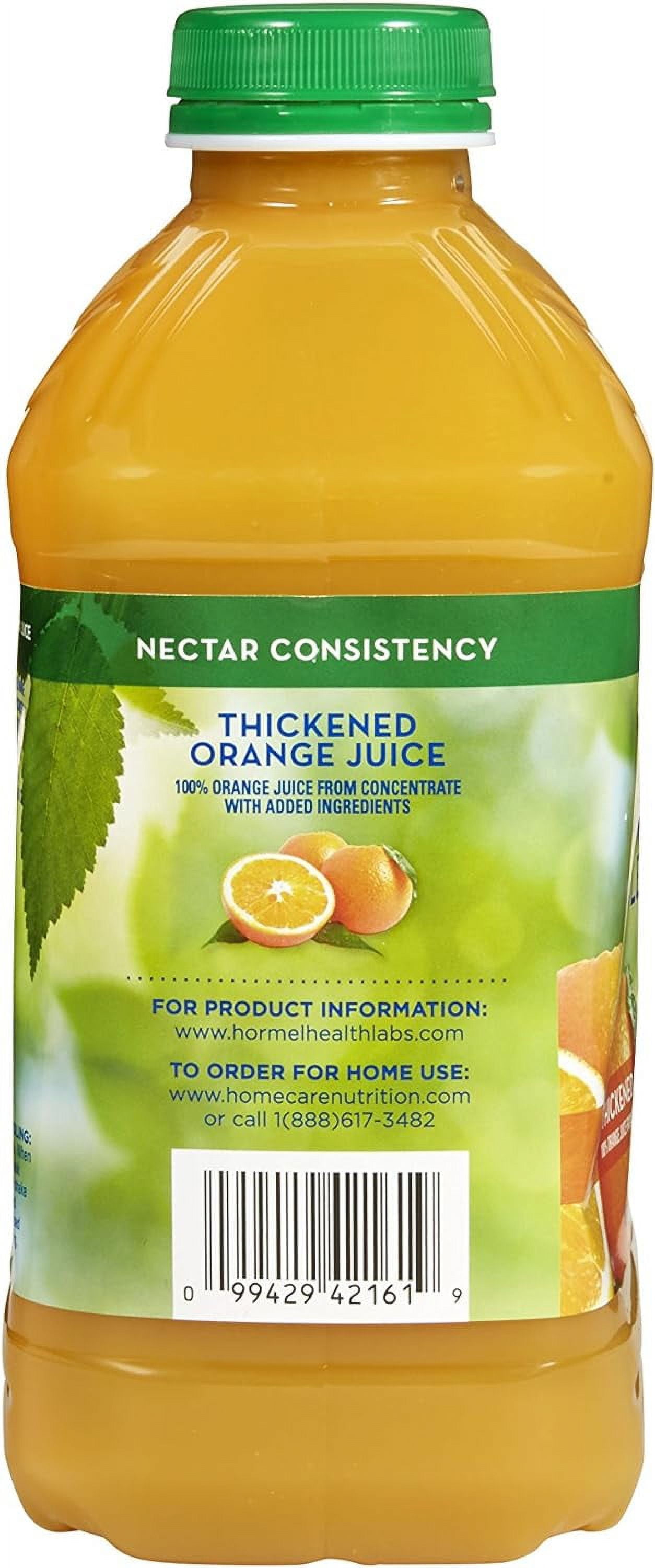 Thick & Easy Clear Thickened Orange Juice, Nectar Consistency, 46 Ounce (Pack of 6)