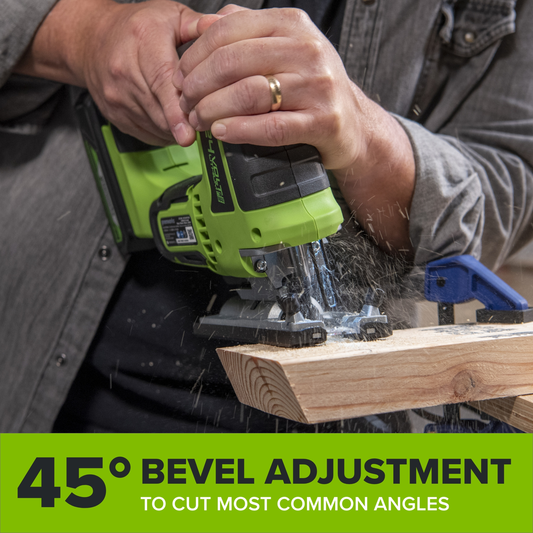 Greenworks 24V Brushless Jigsaw with Blade and Adapters photo 4