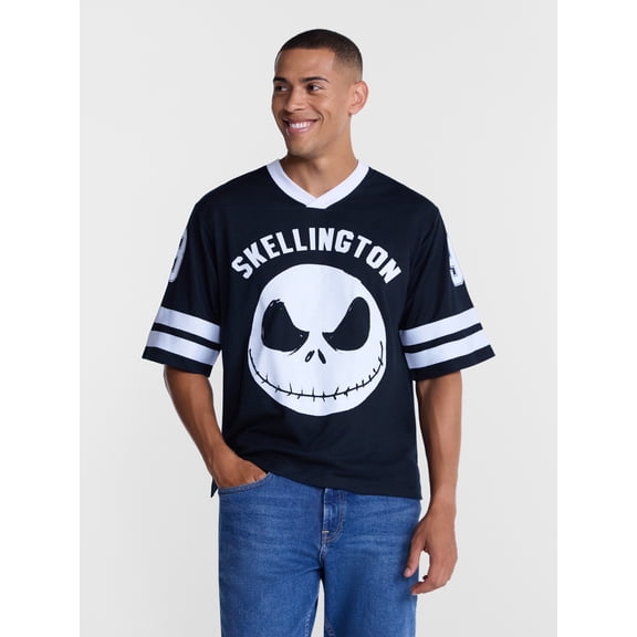 The Nightmare Before Christmas Men's & Big Men's Jack Skellington Graphic Jersey, Sizes XS-3XL