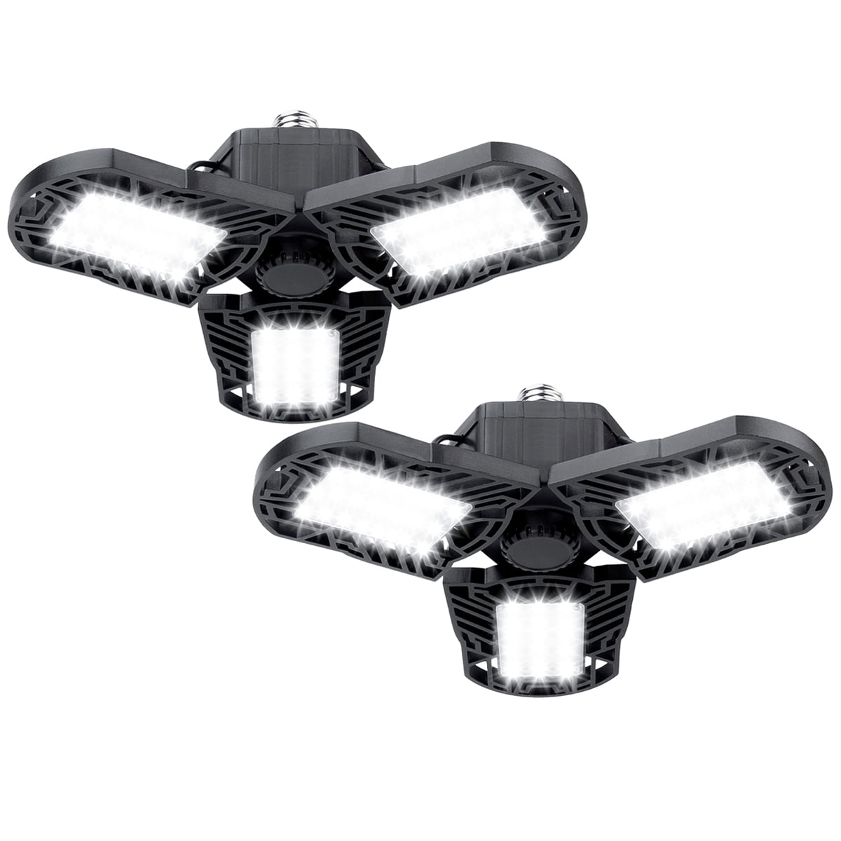 60W 144 LED 6000Lm Deformable Garage Light Ceiling Fixture ...