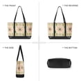 thumbnail image 6 of FORMRS Canvas Laptop Tote Bag for Women with 15.6" Computer Compartments Shoulder Handbag, Retro Pink Stars, 6 of 7