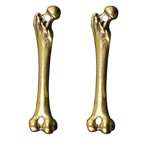 2 unids latón pequeño hueso colgante decoración creativa colgante óseo colgante llavero decoración