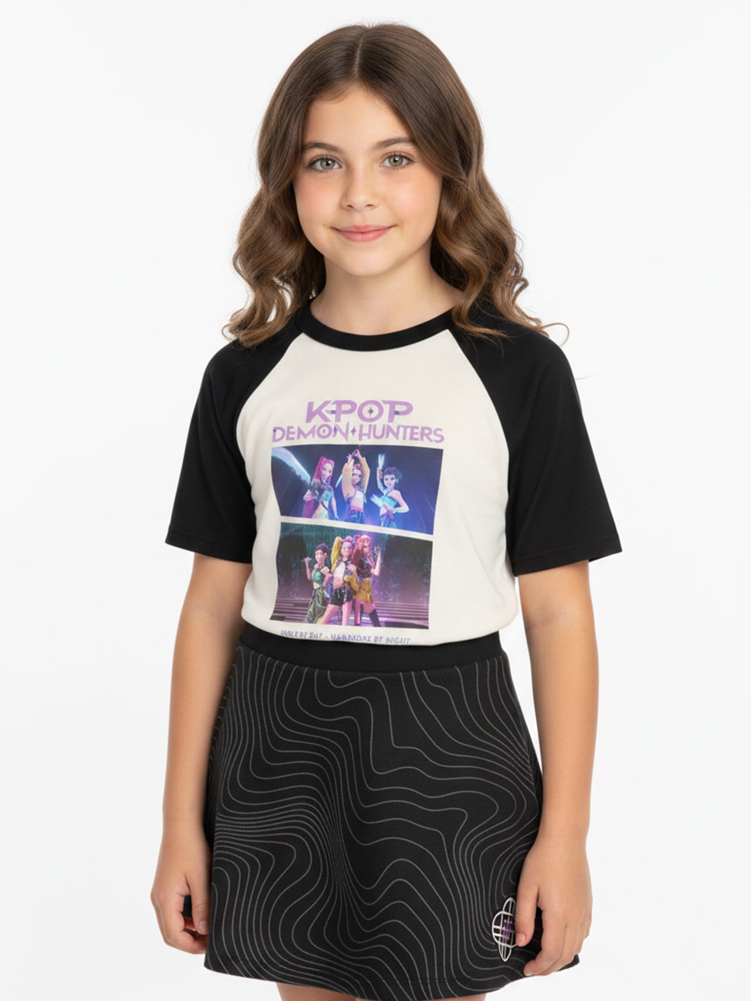 K-Pop Demon Hunters, Girls' & Big Girls' Graphic Tee, Idols By Day, Sizes 4-16