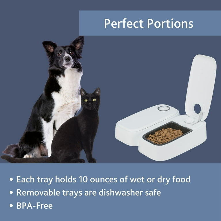 TRIXIE TX2 Automatic Food Dispenser, Two Timers and Bowls, 48 Hr
