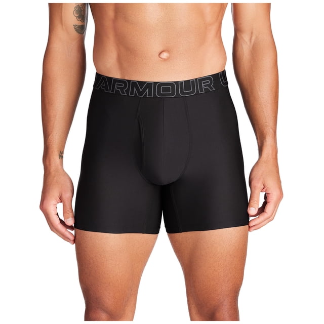 Under Armour Boxerjock en Maille Technique Performance 6 Po 3 Pack, Noir Uni - Core 3 Pack, MD