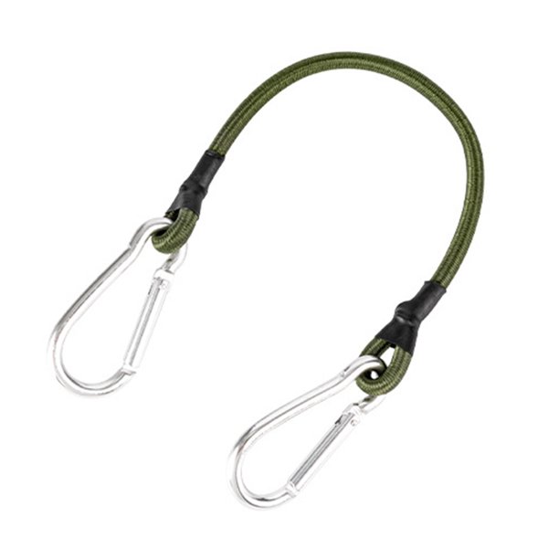 Cuerda de goma para acampar multifunción con ganchos cuerda para embalaje de equipaje (30 CM)