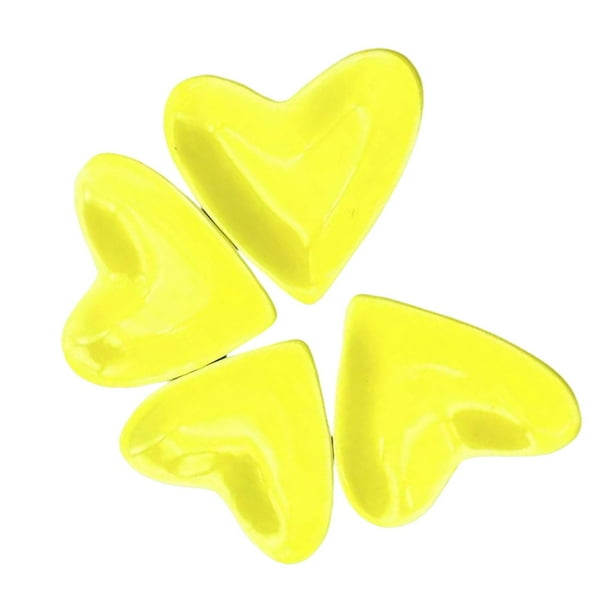 4 platos de porcelana para casa de muñecas en miniatura para casa de muñecas a escala 1:12 Pequeño Amarillo