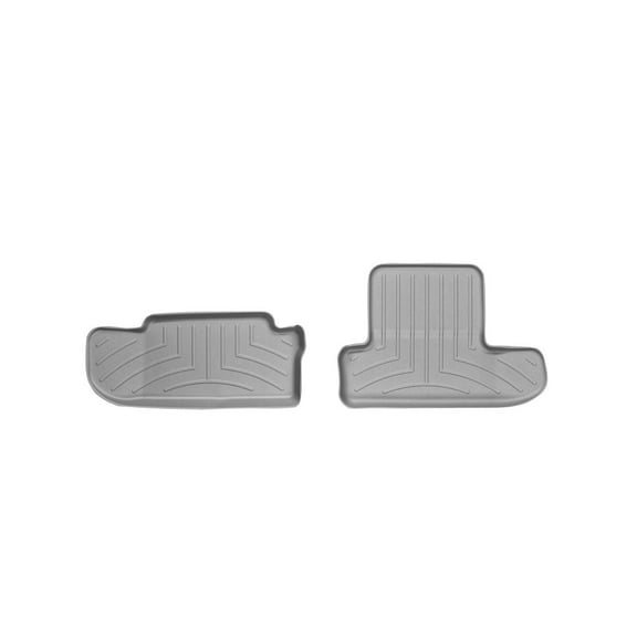 WeatherTech Custom Fit FloorLiners compatible with 2008-2010 Dodge Challenger - 2nd Row (2-Piece Liner), Grey