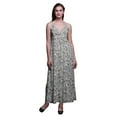 thumbnail image 1 of Bimba Robe Longue Chic à Imprimé Floral pour Femme, Style Bohème, Maxi d'Été, Tenue de Plage - Petit, 1 of 6