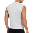 thumbnail image 5 of MSemis Men's Sleeveless T-Shirt Basic Turtleneck Slim Fit Undershirt Pullover Tops White 3XL, 5 of 6