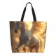thumbnail image 1 of Disketp Golden Winged White Horse Bolsa Tote Estampada para Mujer, Bolso de Hombro y de Mano para Compras y Viajes, 1 of 8