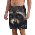 thumbnail image 2 of Pofeuu Tribal Style Raccoon Prin Men's Swim Trunks Quick Dry Bathing Suit Swimming Board Shorts Mesh Lining Beach Swimwear-Large, 2 of 6