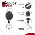 thumbnail image 3 of Uxcell Retractable Badge Holder Reel, ID Badge Reels with Claw Clasp for Name Key Chain Office Black, 3 of 6