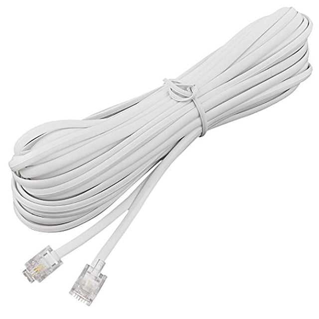 Ted Lele Macho a Macho 6P2C RJ11 Teléfono Máquinas de Fax Módems Cable Recto Línea alámbrica 8M / 26.2ft de Largo