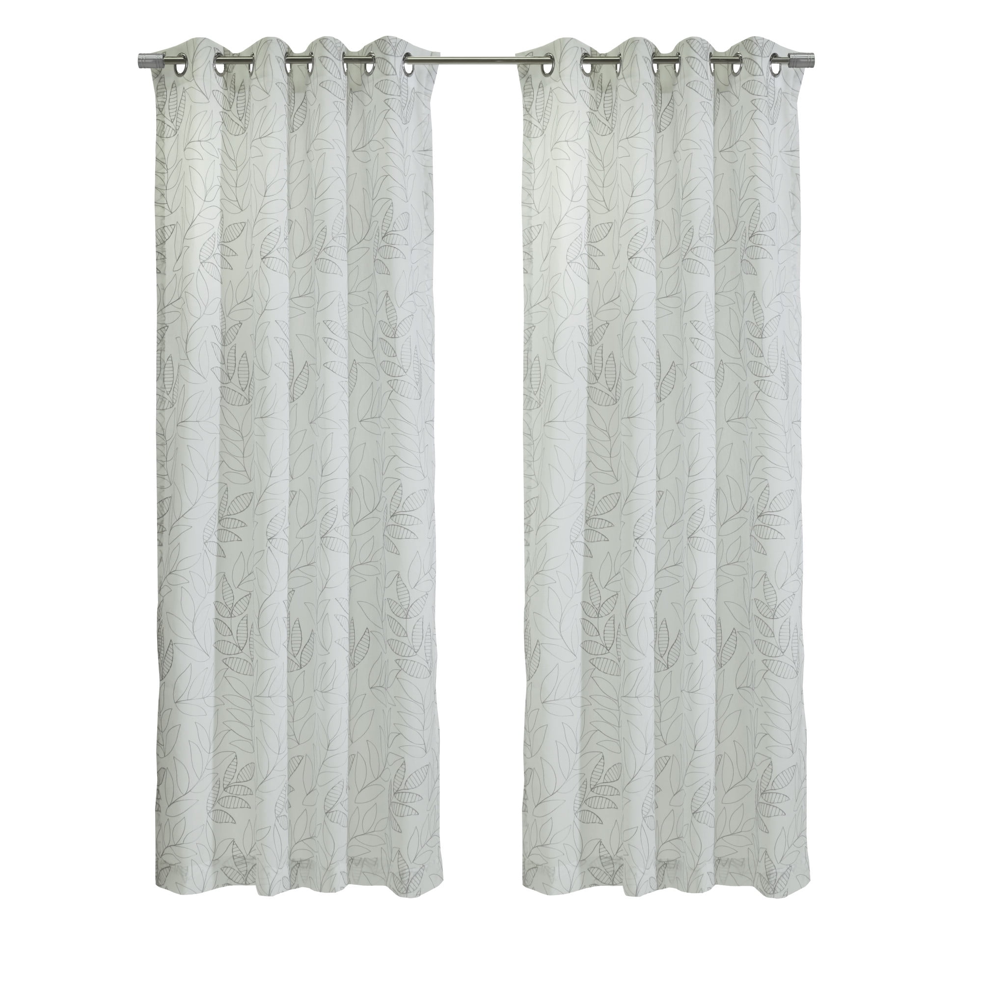 Loft Living Valera Sheer Grommet Indoor Curtain 52 x 84 in Grey