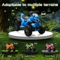 thumbnail image 6 of Track Seven 12V Ride-On ATV, Dinosaur Shape Electric Car, 2WD, Music, Bluetooth & Microphone, Power Display, Indoor& Outdoor Ride-On Toy Car for Boys Girls Age 2+, Blue, 6 of 7