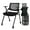 Black, variant on 2 Pack Folding Office Chair Stackable Conference Room Chairs with Wheels and Padded Mesh Back Ergonomic for Reception Meeting