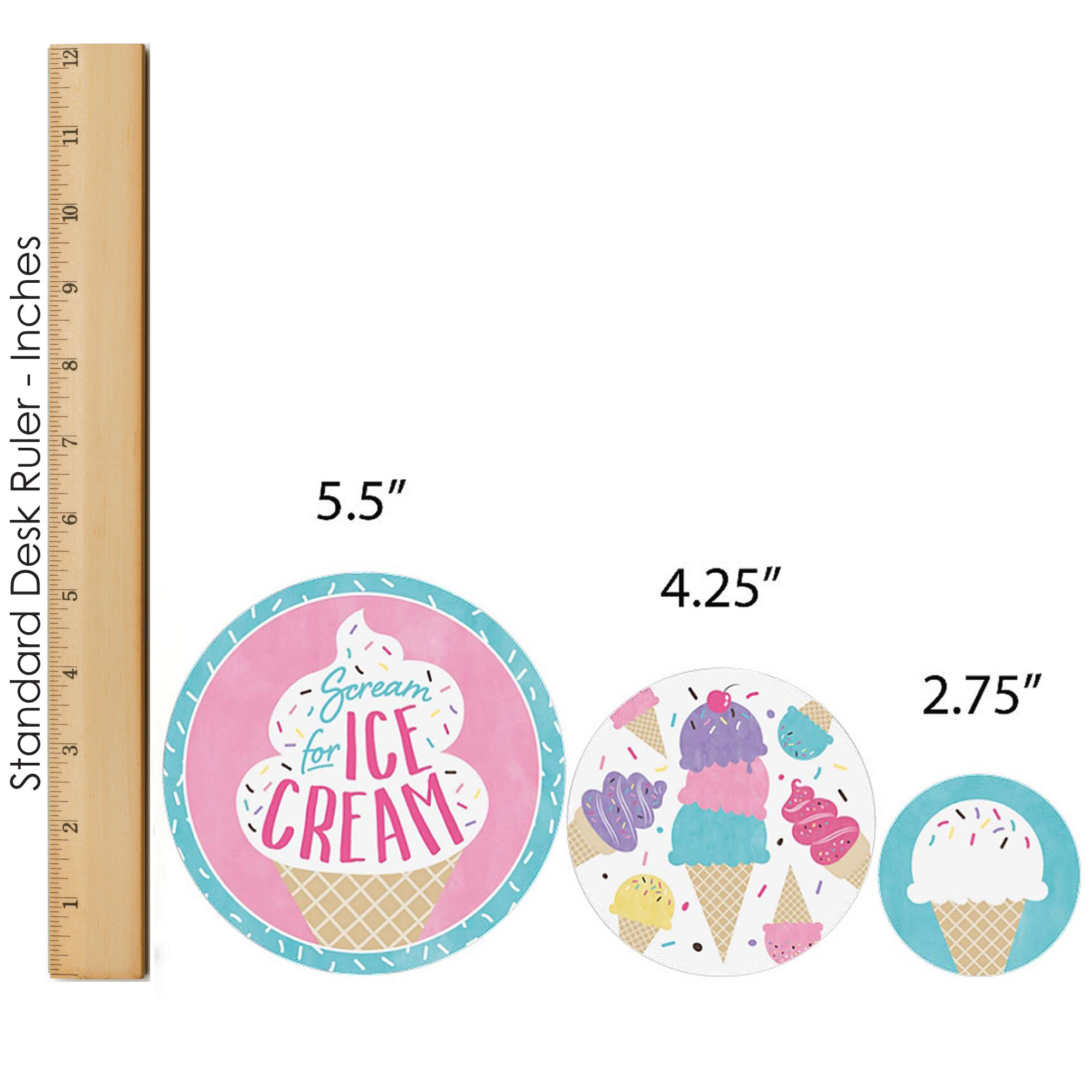 Big Dot of Happiness Scoop Up The Fun - Ice Cream - Sprinkles Party Decor  and Confetti - Terrific Table Centerpiece Kit - Set of 30 