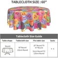 thumbnail image 6 of Colorful Candy Table Cloth,Hearts Love Round Tablecloth 60 Inch Decorative Fabric Table Cover for Dining Table, Buffet Parties, 6 of 6