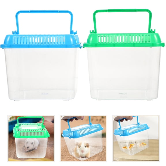 LOLIPPYY Clear Plastic Reptile Feeding Box for Pets, Transparent Design for Easy Feeding and Observation, 1 Piece